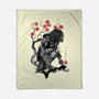 Jungle Hunter Sumi-e-None-Fleece-Blanket-DrMonekers