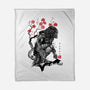 Jungle Hunter Sumi-e-None-Fleece-Blanket-DrMonekers
