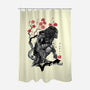 Jungle Hunter Sumi-e-None-Polyester-Shower Curtain-DrMonekers
