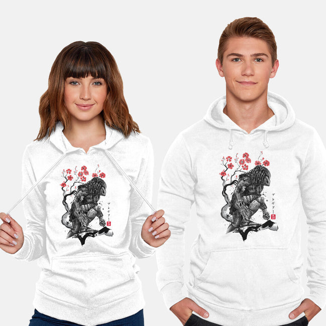 Jungle Hunter Sumi-e-Unisex-Pullover-Sweatshirt-DrMonekers