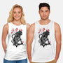 Jungle Hunter Sumi-e-Unisex-Basic-Tank-DrMonekers