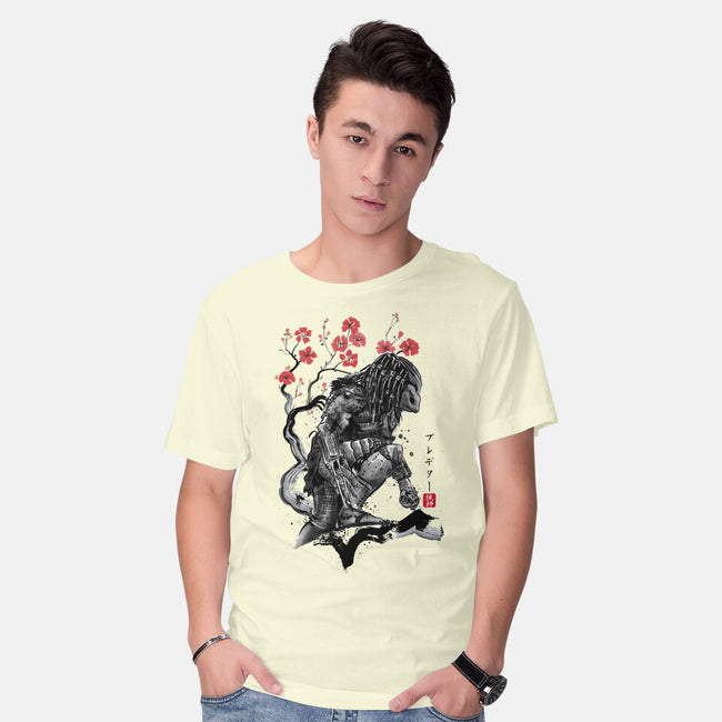 Jungle Hunter Sumi-e-Mens-Basic-Tee-DrMonekers