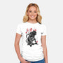 Jungle Hunter Sumi-e-Womens-Fitted-Tee-DrMonekers