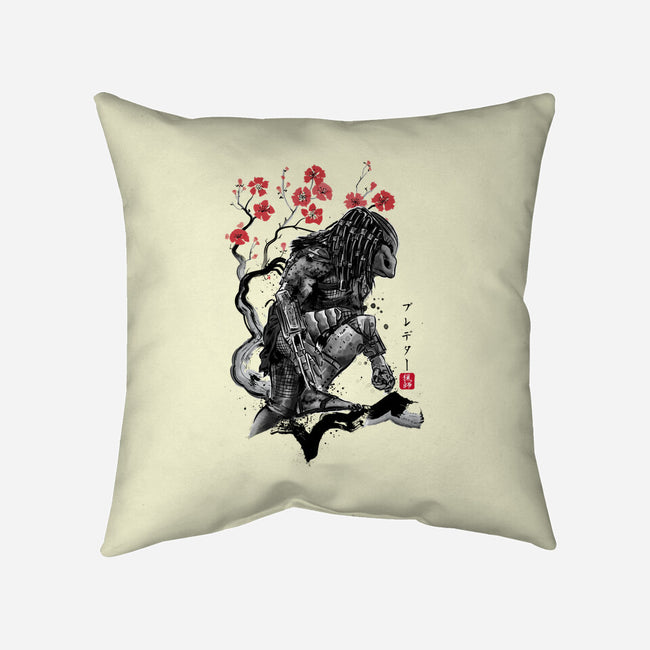Jungle Hunter Sumi-e-None-Removable Cover w Insert-Throw Pillow-DrMonekers