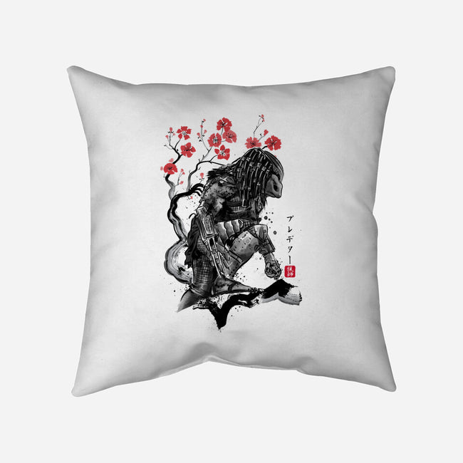 Jungle Hunter Sumi-e-None-Removable Cover w Insert-Throw Pillow-DrMonekers