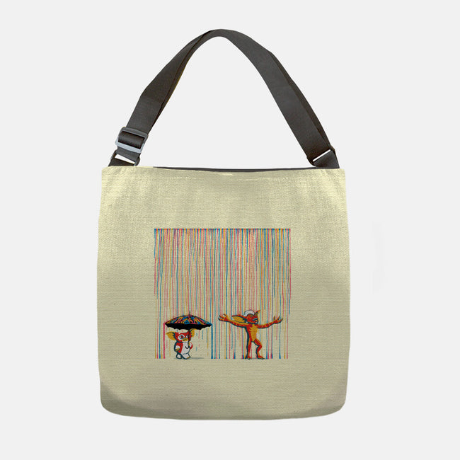Colorful Rain-None-Adjustable Tote-Bag-Raffiti
