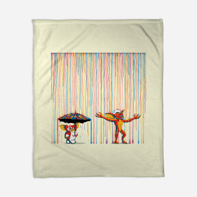 Colorful Rain-None-Fleece-Blanket-Raffiti