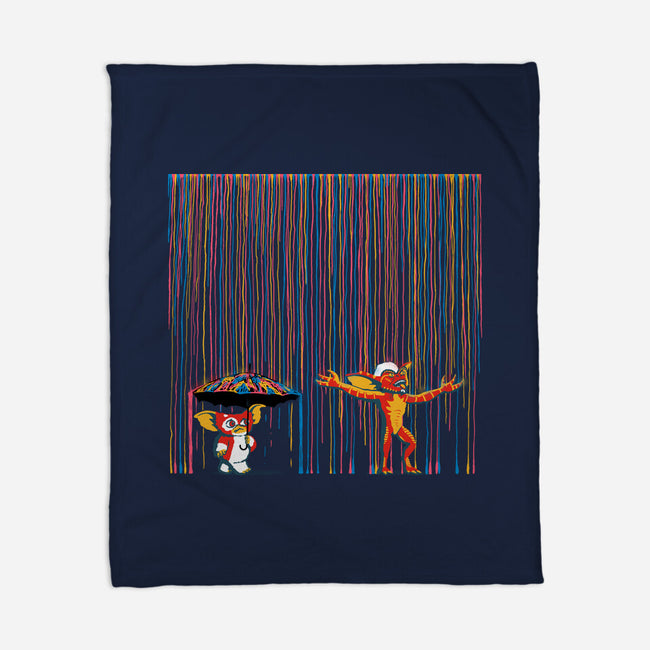 Colorful Rain-None-Fleece-Blanket-Raffiti