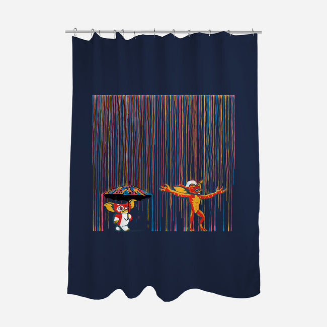 Colorful Rain-None-Polyester-Shower Curtain-Raffiti