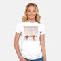 Colorful Rain-Womens-Fitted-Tee-Raffiti