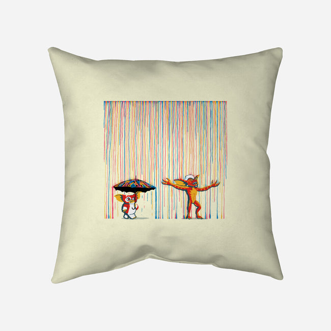 Colorful Rain-None-Removable Cover w Insert-Throw Pillow-Raffiti