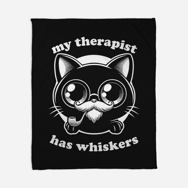 Therapist Cat-None-Fleece-Blanket-Studio Mootant