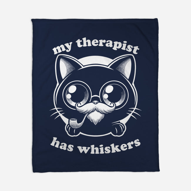 Therapist Cat-None-Fleece-Blanket-Studio Mootant