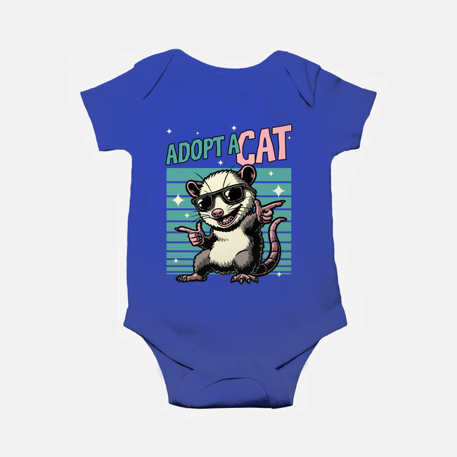 Possum Adopt A Cat-Baby-Basic-Onesie-Studio Mootant