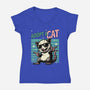 Possum Adopt A Cat-Womens-V-Neck-Tee-Studio Mootant