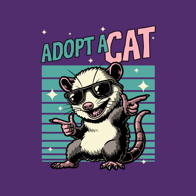 Possum Adopt A Cat-Womens-Fitted-Tee-Studio Mootant