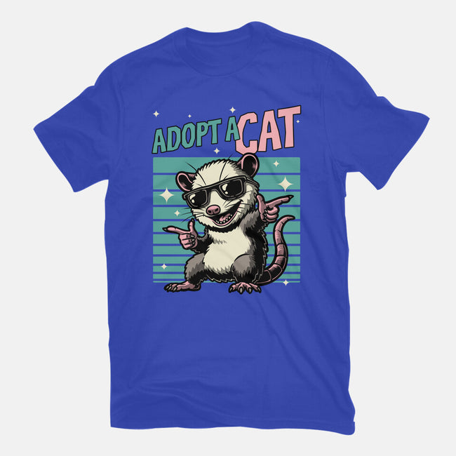 Possum Adopt A Cat-Womens-Fitted-Tee-Studio Mootant