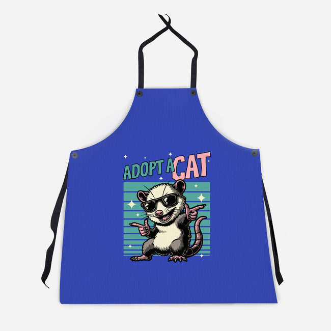 Possum Adopt A Cat-Unisex-Kitchen-Apron-Studio Mootant