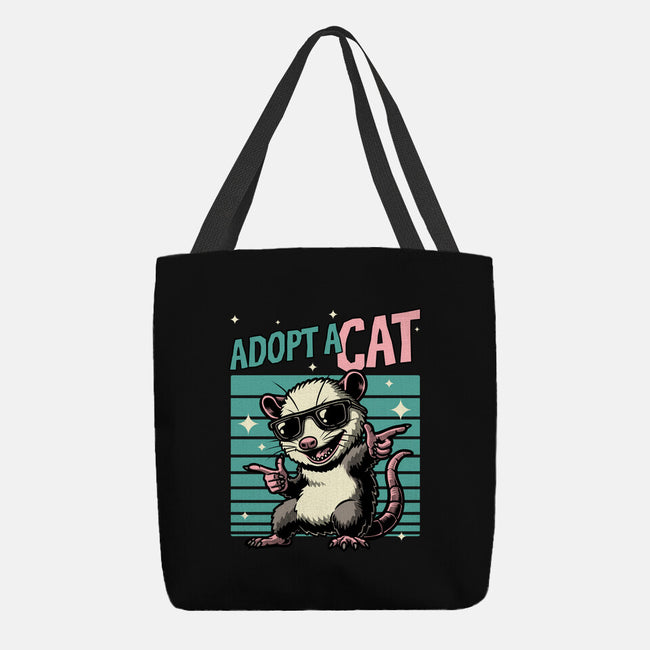 Possum Adopt A Cat-None-Basic Tote-Bag-Studio Mootant