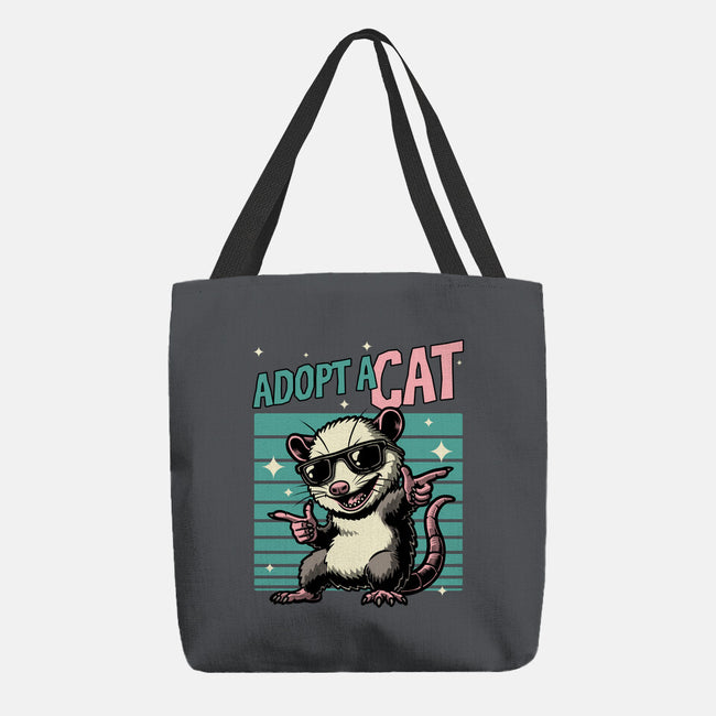 Possum Adopt A Cat-None-Basic Tote-Bag-Studio Mootant