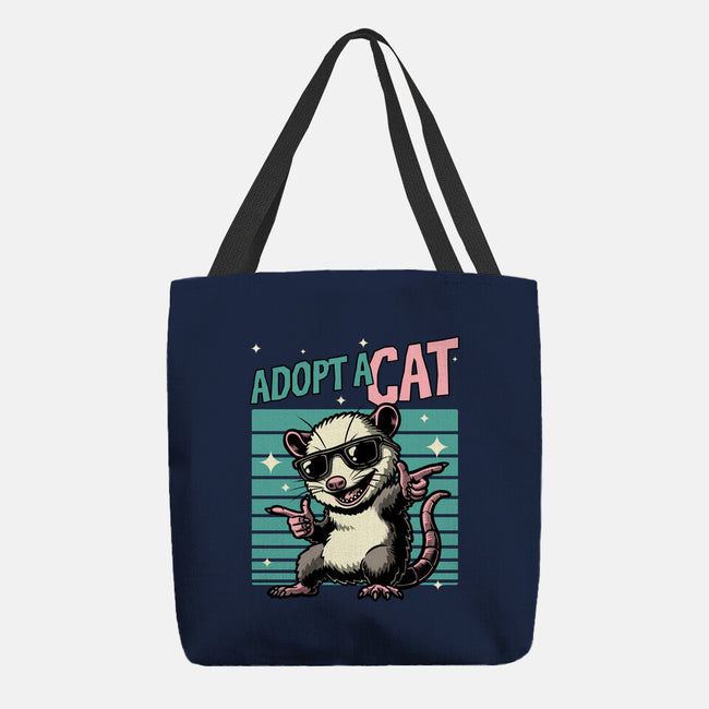 Possum Adopt A Cat-None-Basic Tote-Bag-Studio Mootant
