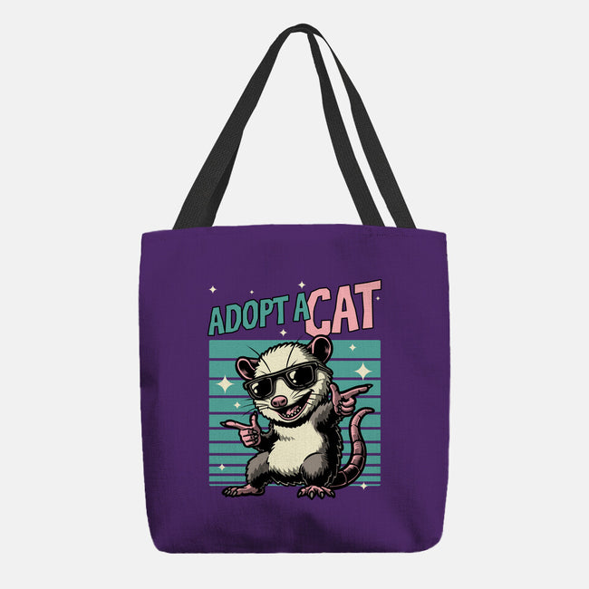 Possum Adopt A Cat-None-Basic Tote-Bag-Studio Mootant