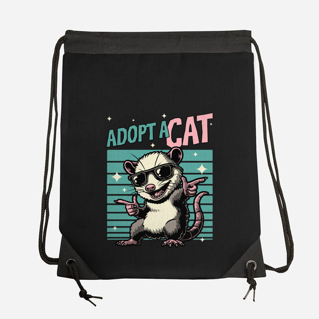 Possum Adopt A Cat-None-Drawstring-Bag-Studio Mootant