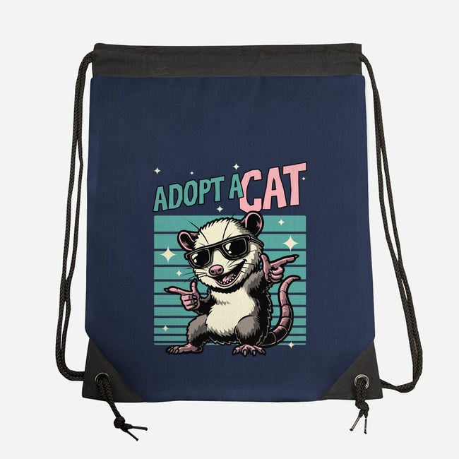Possum Adopt A Cat-None-Drawstring-Bag-Studio Mootant
