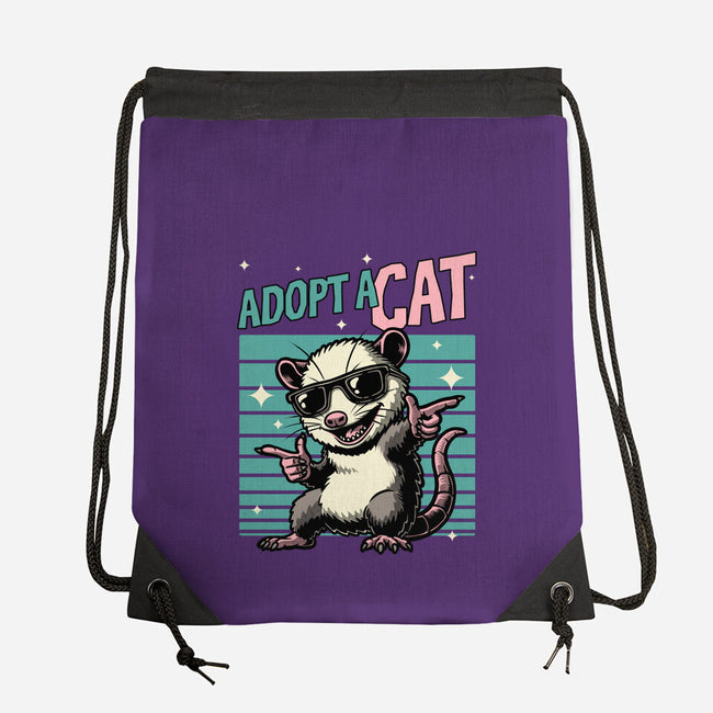 Possum Adopt A Cat-None-Drawstring-Bag-Studio Mootant