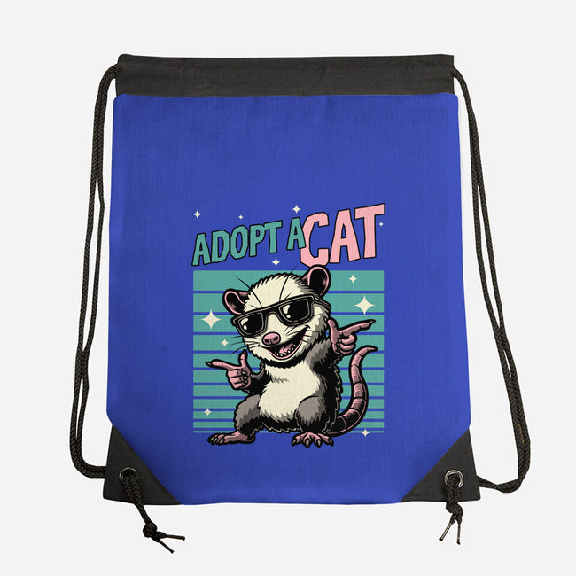 Possum Adopt A Cat-None-Drawstring-Bag-Studio Mootant