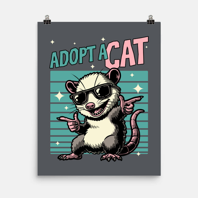 Possum Adopt A Cat-None-Matte-Poster-Studio Mootant