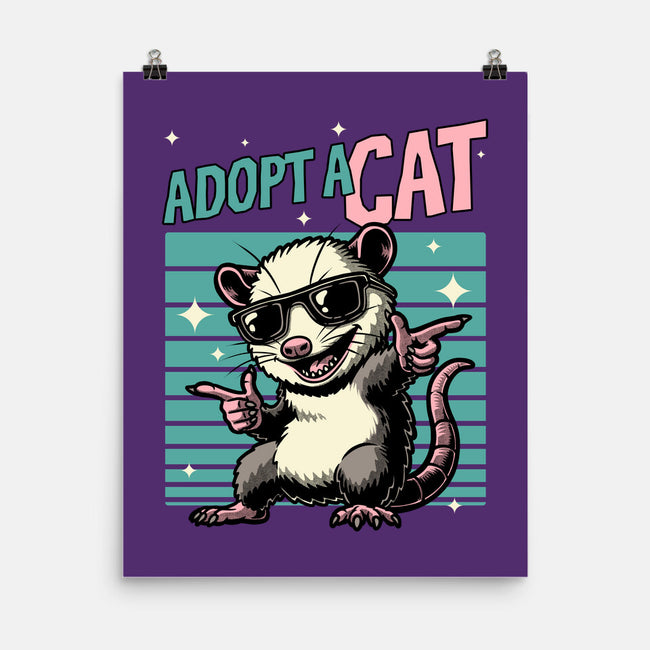 Possum Adopt A Cat-None-Matte-Poster-Studio Mootant