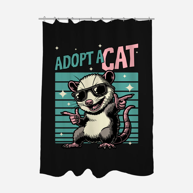 Possum Adopt A Cat-None-Polyester-Shower Curtain-Studio Mootant