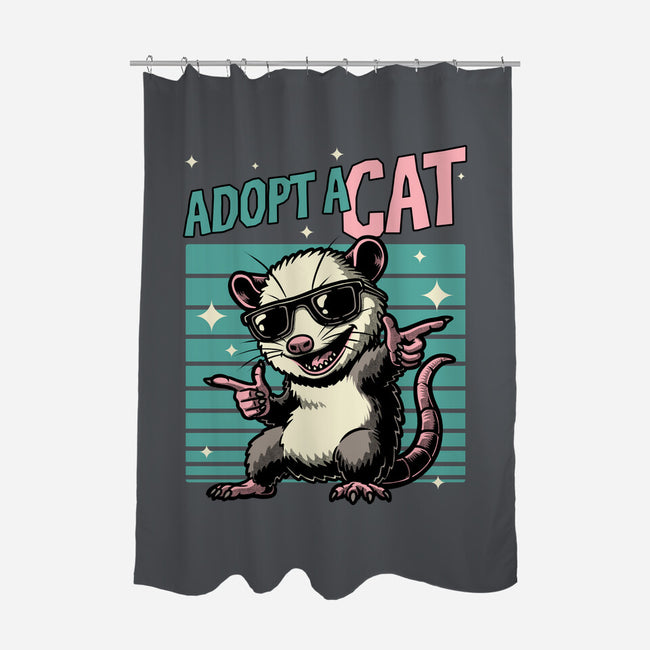 Possum Adopt A Cat-None-Polyester-Shower Curtain-Studio Mootant
