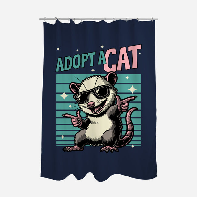 Possum Adopt A Cat-None-Polyester-Shower Curtain-Studio Mootant