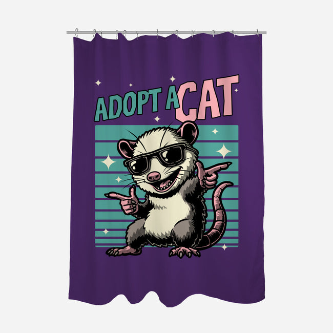 Possum Adopt A Cat-None-Polyester-Shower Curtain-Studio Mootant