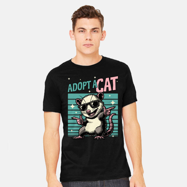 Possum Adopt A Cat-Mens-Heavyweight-Tee-Studio Mootant