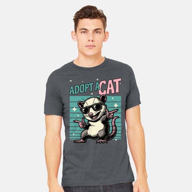 Possum Adopt A Cat-Mens-Heavyweight-Tee-Studio Mootant