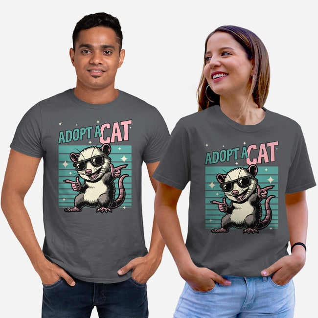 Possum Adopt A Cat-Unisex-Basic-Tee-Studio Mootant