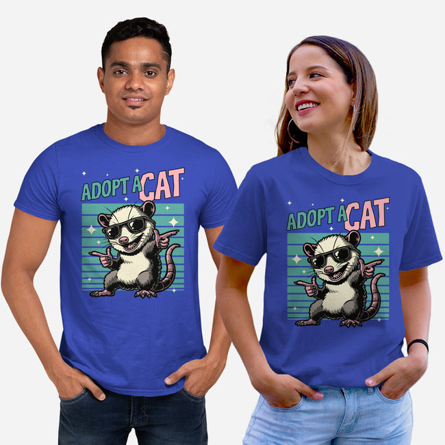 Possum Adopt A Cat-Unisex-Basic-Tee-Studio Mootant
