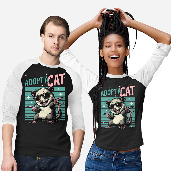 Possum Adopt A Cat-Unisex-Baseball-Tee-Studio Mootant