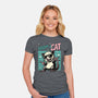 Possum Adopt A Cat-Womens-Fitted-Tee-Studio Mootant