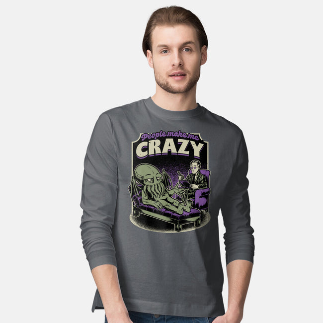 Lovecraft Cthulhu Therapy-Mens-Long Sleeved-Tee-Studio Mootant