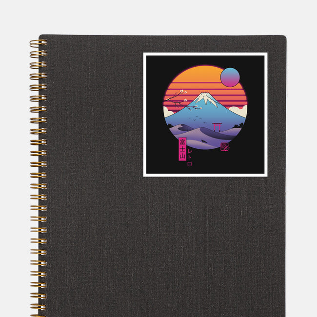 Retro Wave Fuji-None-Glossy-Sticker-vp021