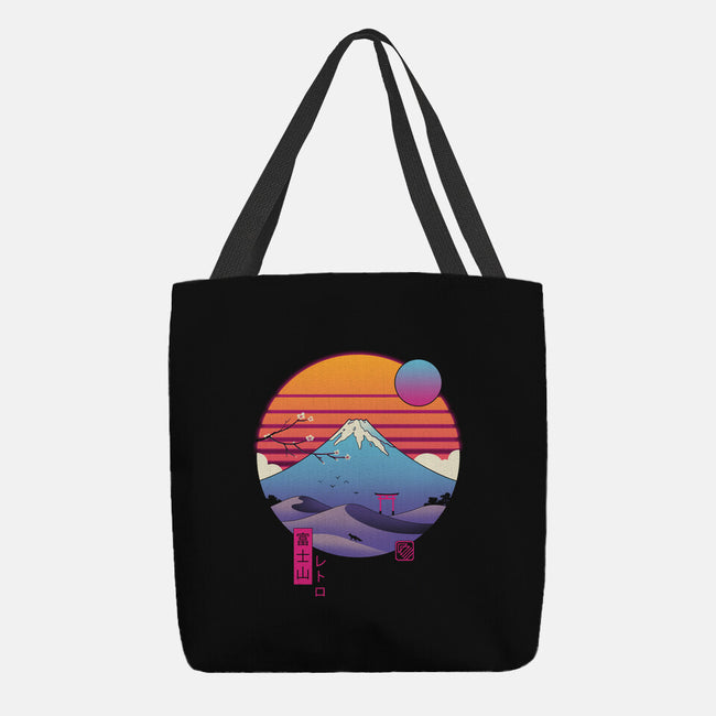 Retro Wave Fuji-None-Basic Tote-Bag-vp021