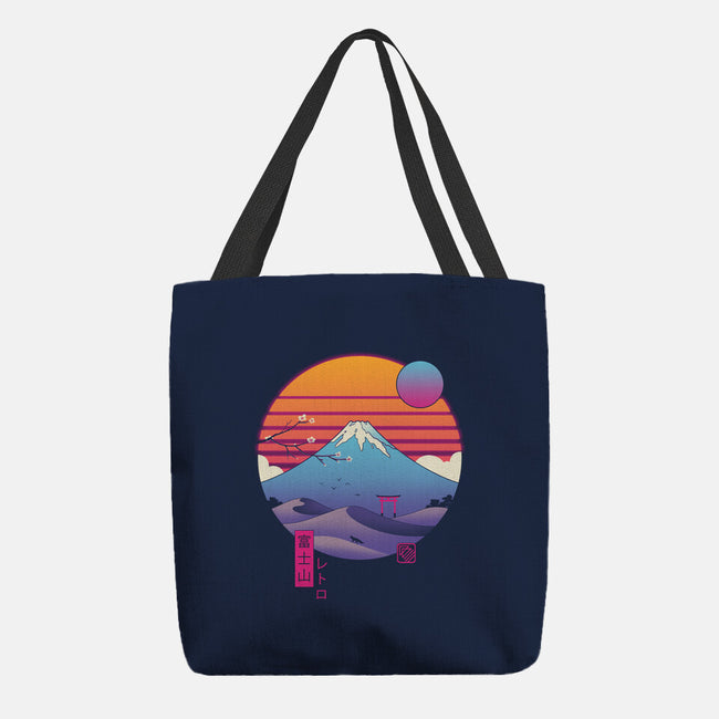 Retro Wave Fuji-None-Basic Tote-Bag-vp021