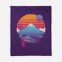 Retro Wave Fuji-None-Fleece-Blanket-vp021