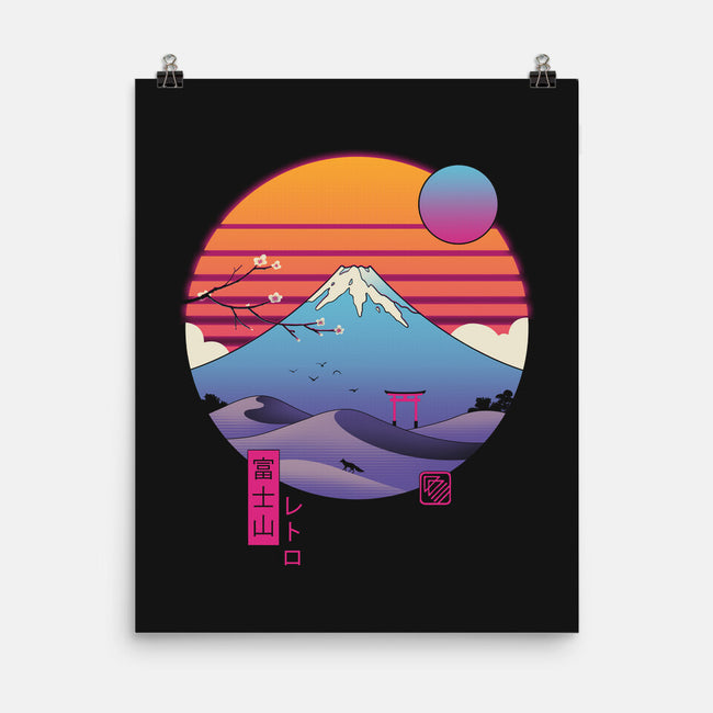 Retro Wave Fuji-None-Matte-Poster-vp021