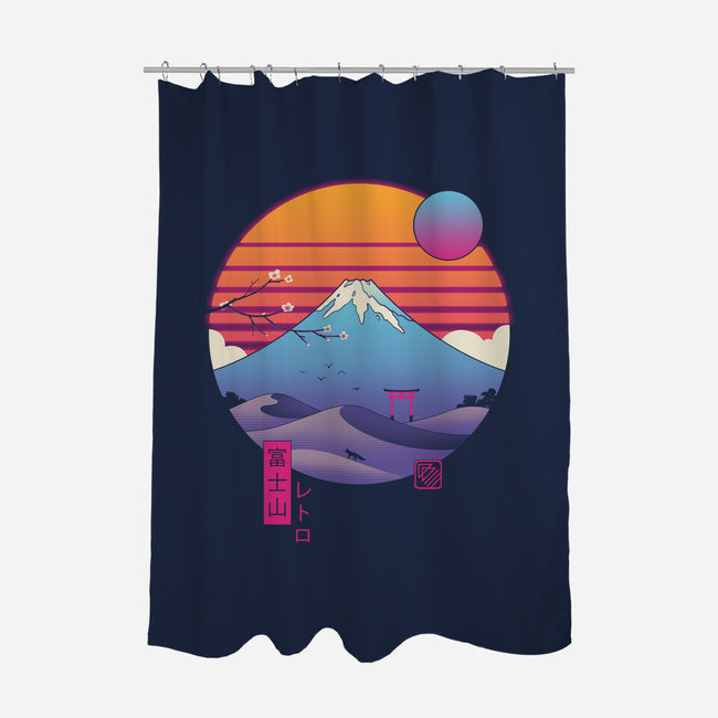 Retro Wave Fuji-None-Polyester-Shower Curtain-vp021