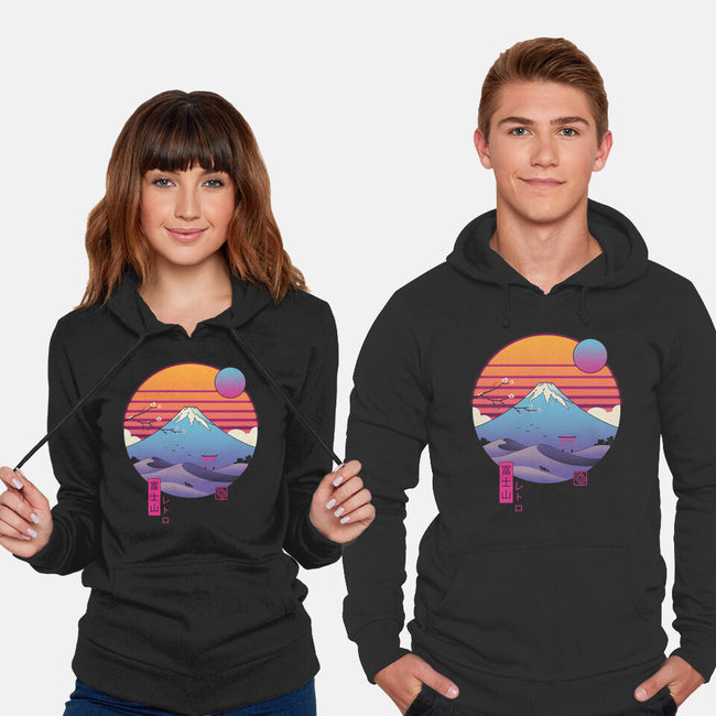 Retro Wave Fuji-Unisex-Pullover-Sweatshirt-vp021